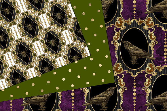 Ornate Halloween Digital Paper in Patterns - product preview 1