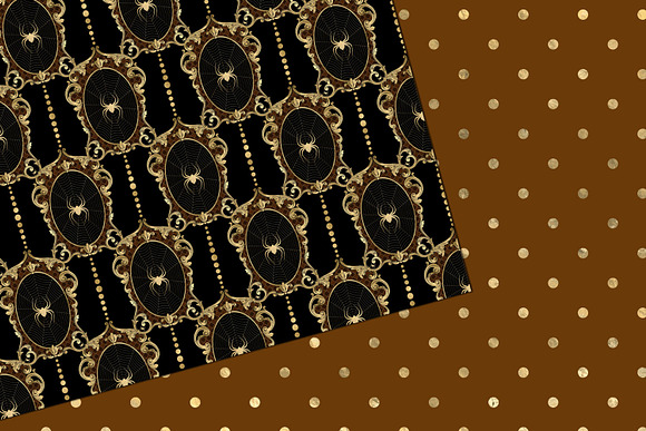 Ornate Halloween Digital Paper in Patterns - product preview 3