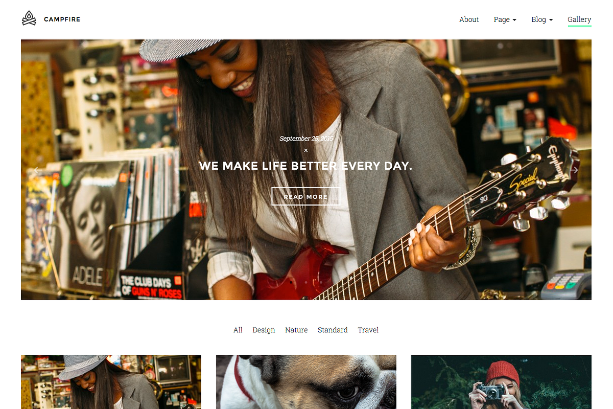 Campfire WP Blog Theme in WordPress Blog Themes - product preview 8
