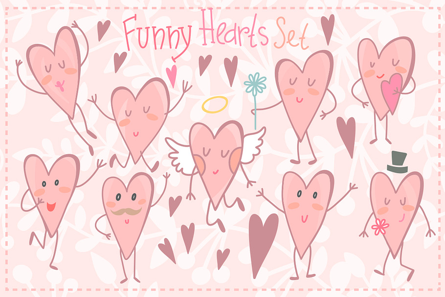 Funny hearts. in Illustrations - product preview 8
