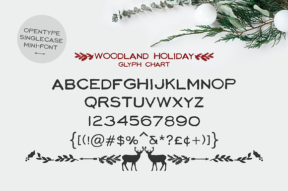 Woodland Holiday Font in Sans-Serif Fonts - product preview 1