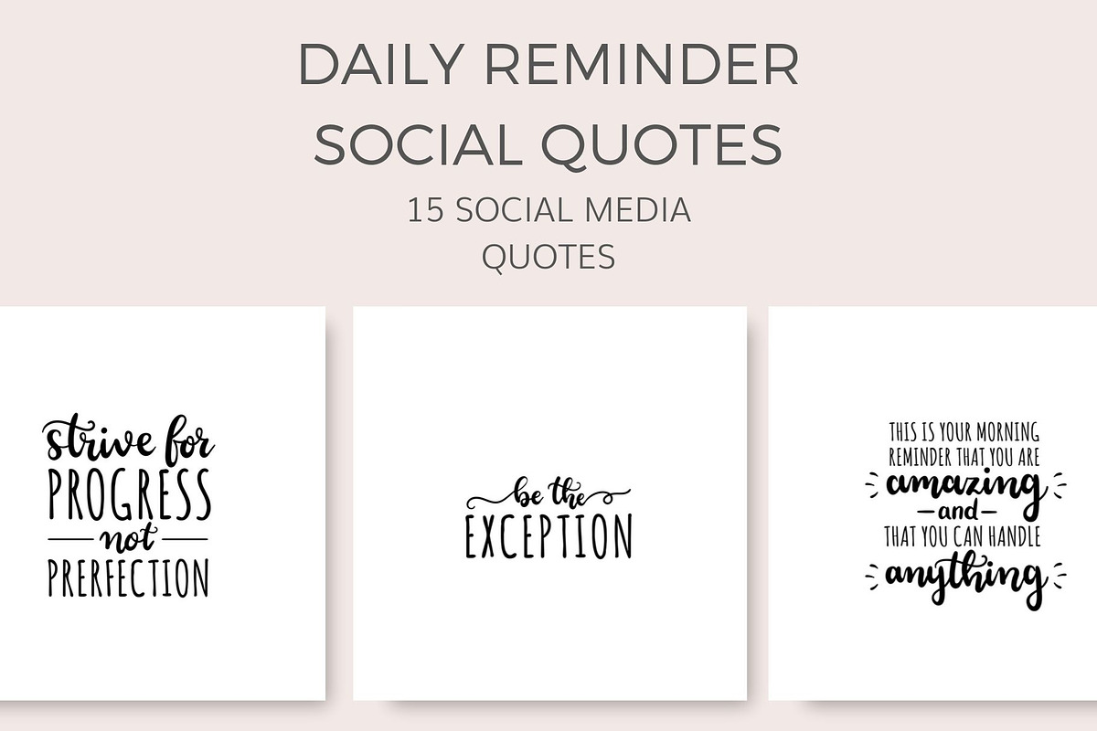 Daily Reminder Quotes (15 Images) in Instagram Templates - product preview 8