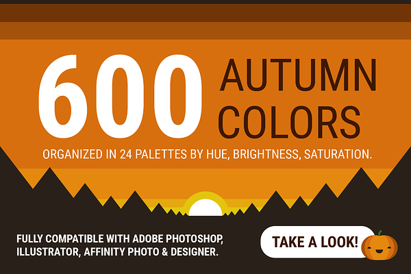 600 Autumn Halloween Color Swatches