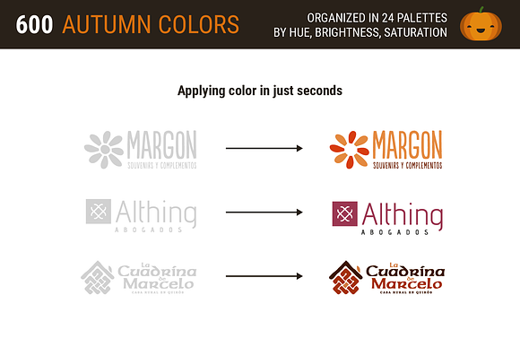 600 Autumn Halloween Color Swatches in Add-Ons - product preview 3