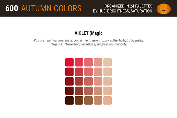 600 Autumn Halloween Color Swatches in Add-Ons - product preview 8