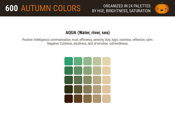 600 Autumn Halloween Color Swatches in Add-Ons - product preview 9