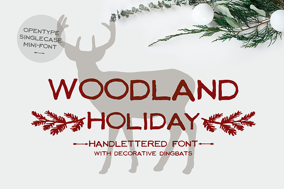 Woodland Holiday Font in Sans-Serif Fonts - product preview 2