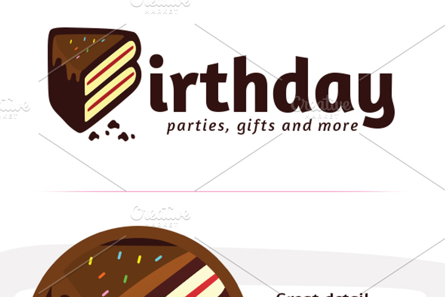 Birthday Cake Logo Template