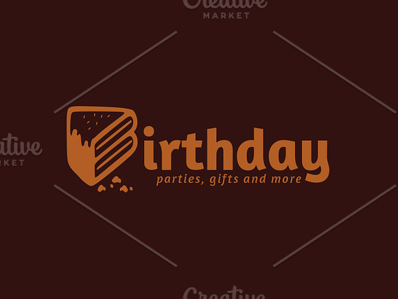 Birthday Cake Logo Template in Logo Templates - product preview 2