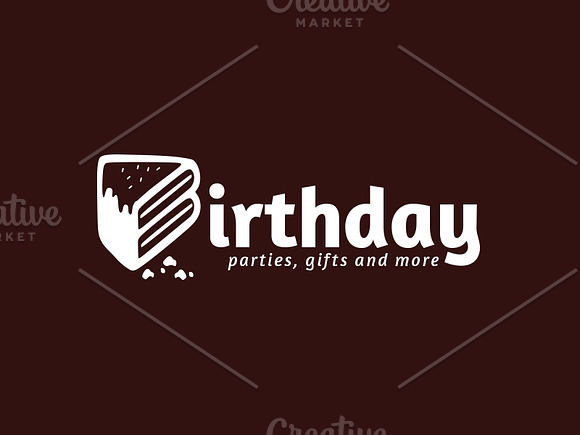 Birthday Cake Logo Template in Logo Templates - product preview 3