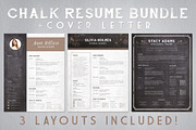 Chalk Resume Cover Letter Bundle