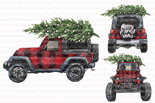 Monster truck plaid. Christmas