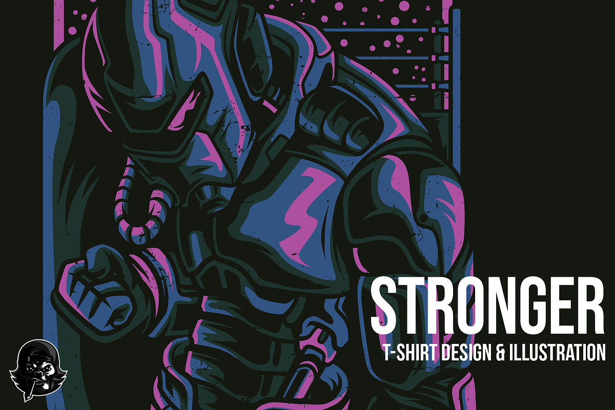 Stronger Robot Illustration in Illustrations - product preview 8