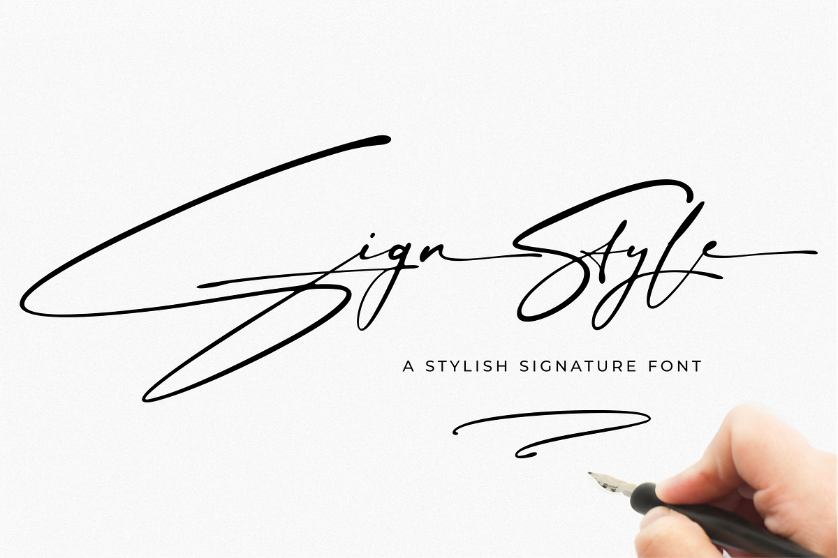 Sign Style | Signature font in Signature Fonts - product preview 8