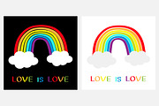 Rainbow icon. Love is love.