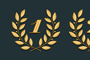 Laurel wreath icon with number One