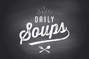 Daily Soups, Lettering. Wall decor