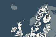 European Union, Europe. Poster map