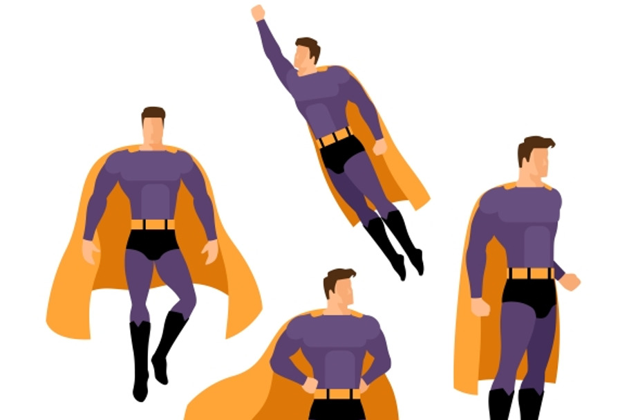 Superhero poses in Graphics - product preview 8