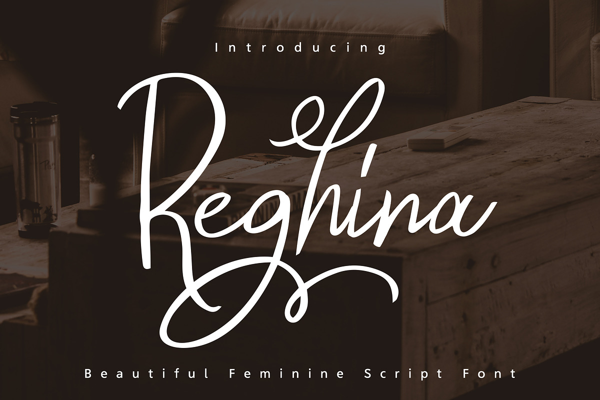 Reghina - Beautiful Feminine Script in Script Fonts - product preview 8