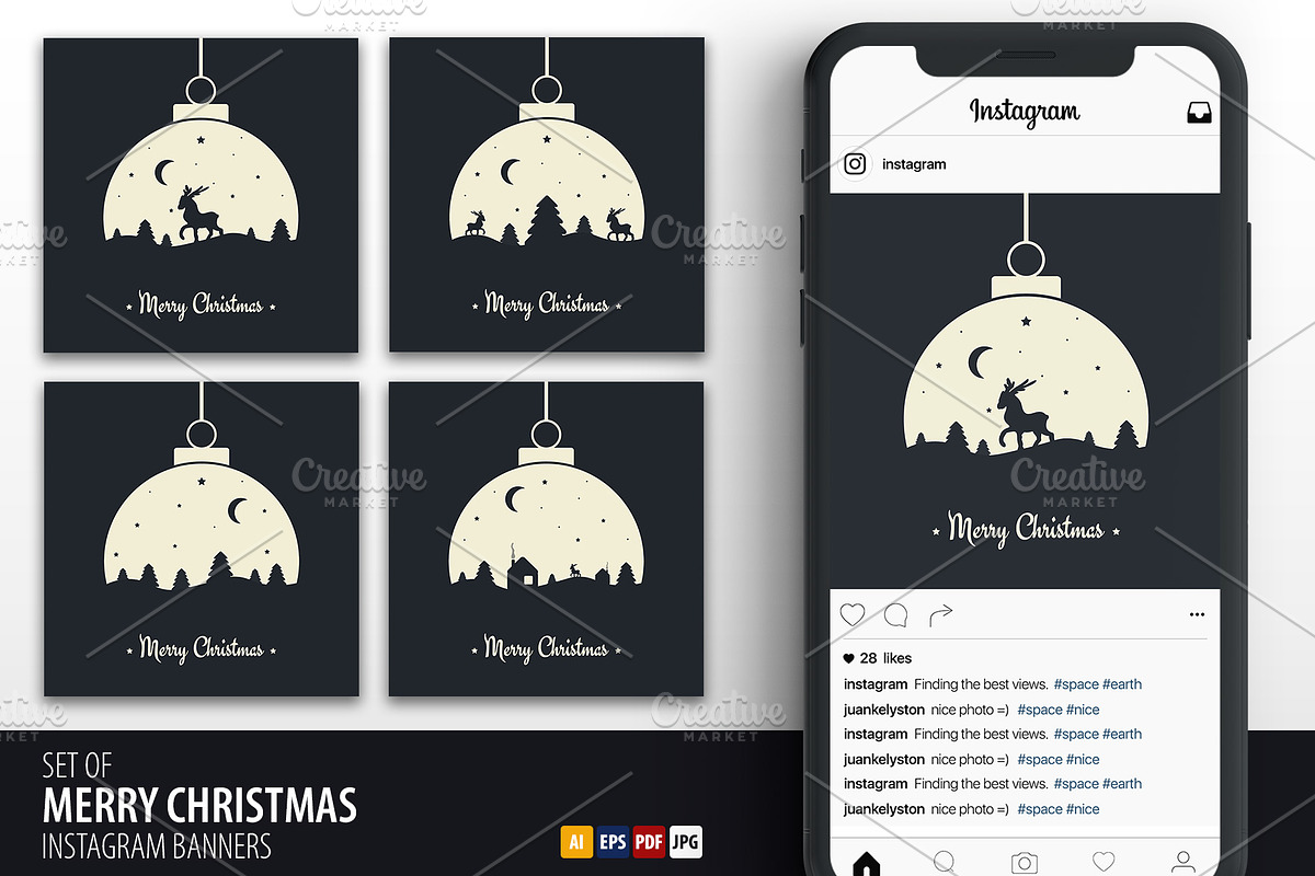 Merry Christmas Insta Banner in Instagram Templates - product preview 8