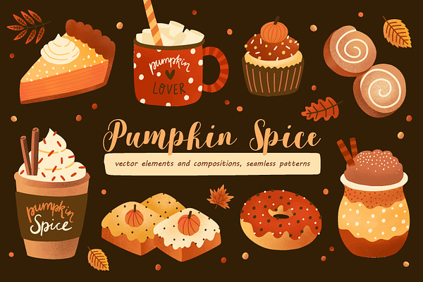 Pumpkin spice coffee and sweets