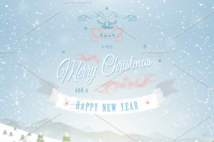 Christmas greeting card in Illustrations - product preview 8
