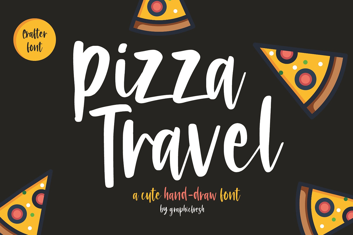 Pizza Travel - Cute Brush Font in Display Fonts - product preview 8