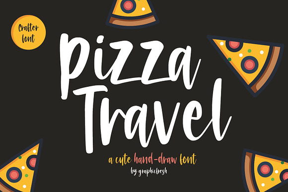 Pizza Travel - Cute Brush Font in Display Fonts - product preview 6