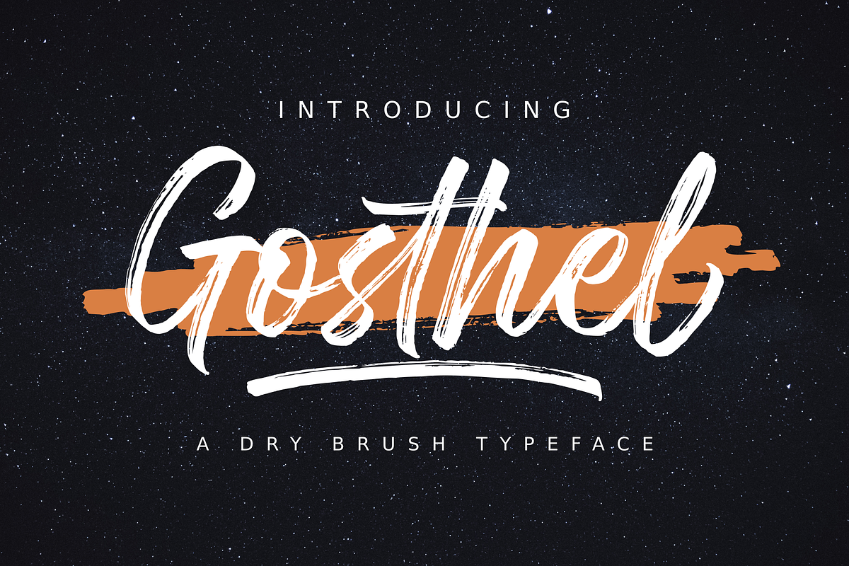 Gosthel | Dry Brush Font in Display Fonts - product preview 8