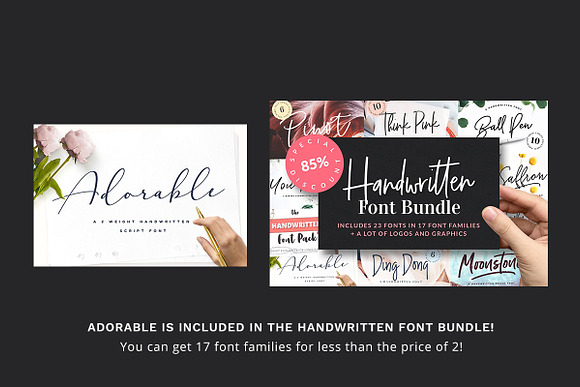 Adorable Handwritten Script Font in Handwriting Fonts - product preview 9