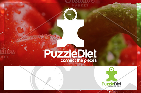 Puzzle Diet Logo Template in Logo Templates - product preview 3