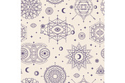 Pattern with Sacred Geometry Forms