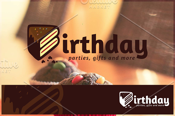 Birthday Cake Logo Template in Logo Templates - product preview 4