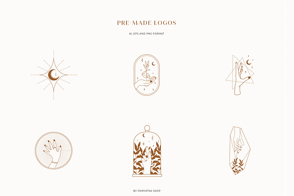 Hands & logos/ Logo templates bundle