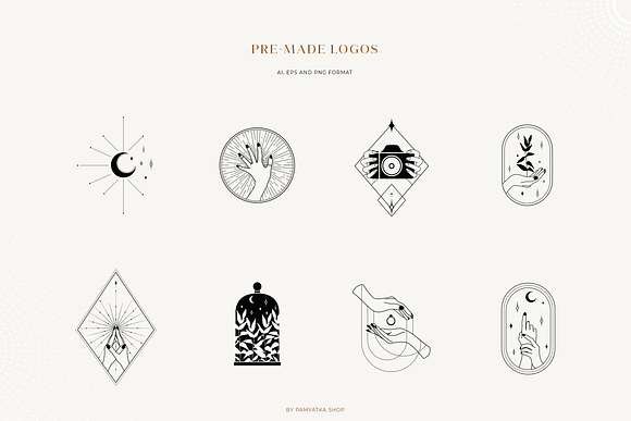 Hands & logos/ Logo templates bundle in Logo Templates - product preview 1