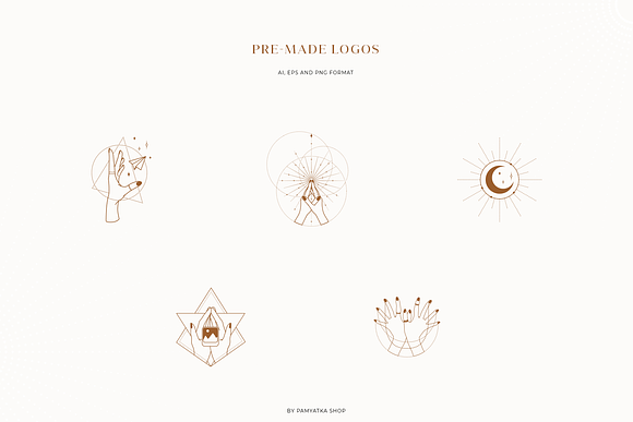 Hands & logos/ Logo templates bundle in Logo Templates - product preview 2