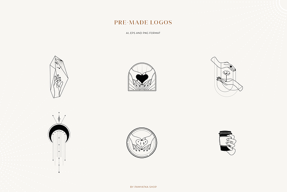 Hands & logos/ Logo templates bundle in Logo Templates - product preview 3