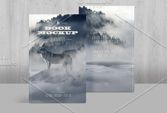 Book Mockup Hardcover Front View in Print Mockups - product preview 6