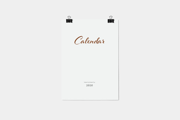Calendar 2020 Design, Daily Planner