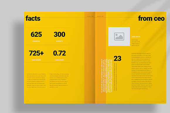 Yellow Brochure Layout in Brochure Templates - product preview 2