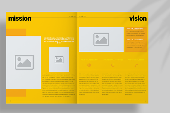 Yellow Brochure Layout in Brochure Templates - product preview 3