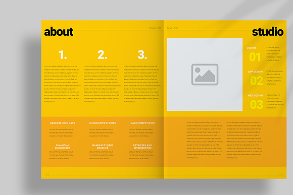 Yellow Brochure Layout in Brochure Templates - product preview 4