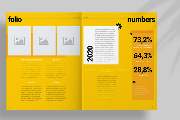 Yellow Brochure Layout in Brochure Templates - product preview 5