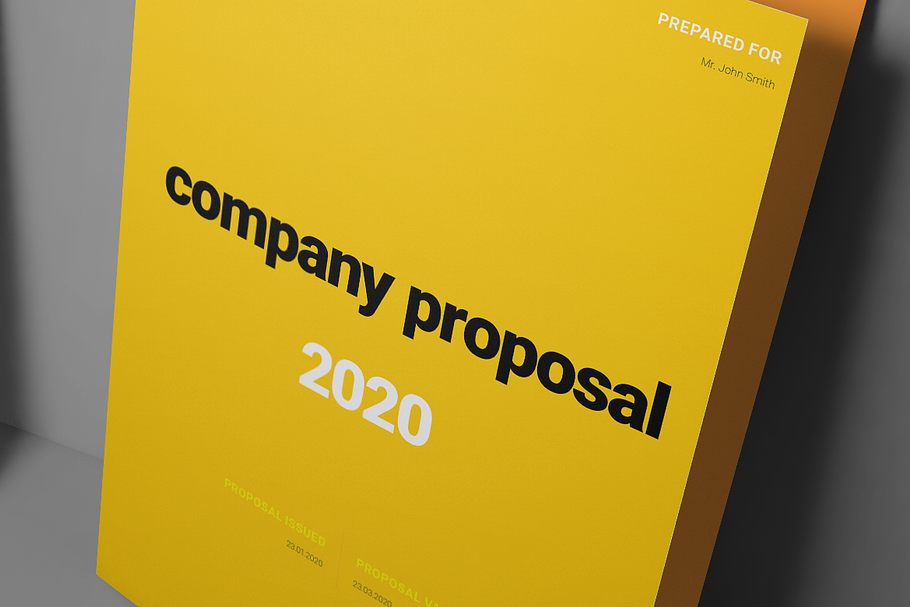 Yellow Proposal Layout in Brochure Templates - product preview 8