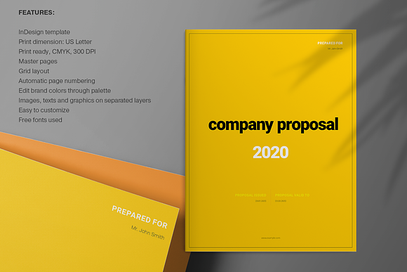 Yellow Proposal Layout in Brochure Templates - product preview 1