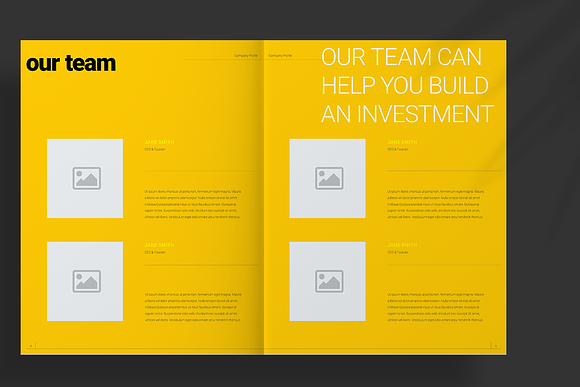 Yellow Proposal Layout in Brochure Templates - product preview 3
