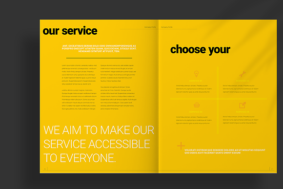 Yellow Proposal Layout in Brochure Templates - product preview 4