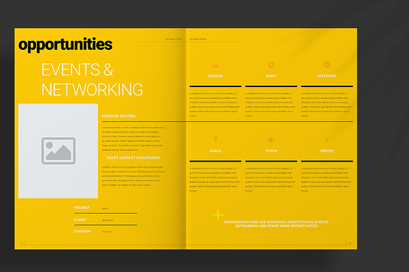 Yellow Proposal Layout in Brochure Templates - product preview 7