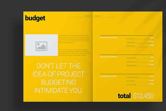 Yellow Proposal Layout in Brochure Templates - product preview 8